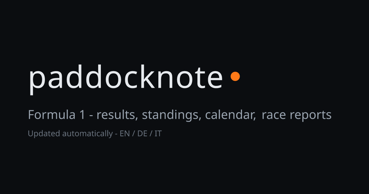 paddocknote - Formula 1